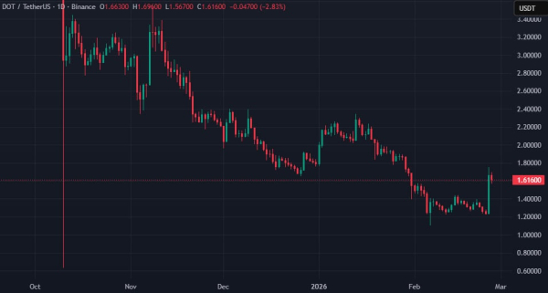 Курс Polkadot вырос более чем на 40% за день &mdash; в чем причины роста?