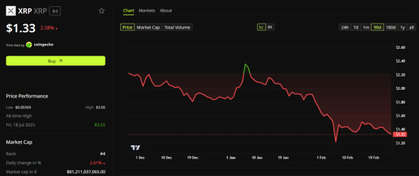 XRP Ledger обновил ключевые рекорды в феврале, несмотря на снижение котировок