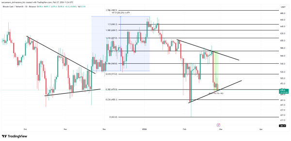 Инвесторы накопили Bitcoin Cash на $28 млн перед вероятным скачком цены на 28%