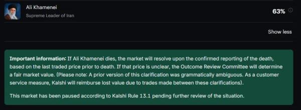 Пользователи Kalshi потеряли деньги на отмененной по этической причине ставке&nbsp;