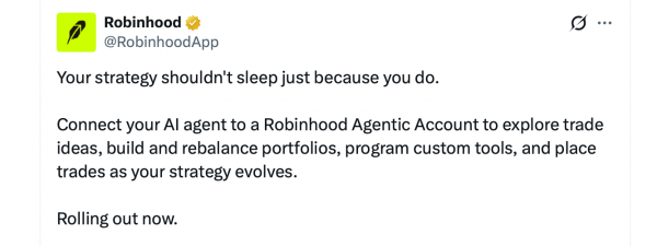 Robinhood запускает торговую систему с искусственным интеллектом для 27 миллионов клиентов; в ближайших планах &mdash; опционы и криптовалюта